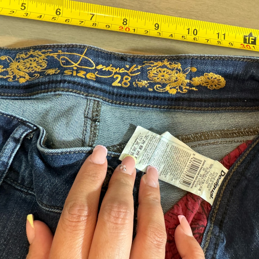 Desigual Women’s Blue Jeans with Distressed Details - Picture 8 of 8